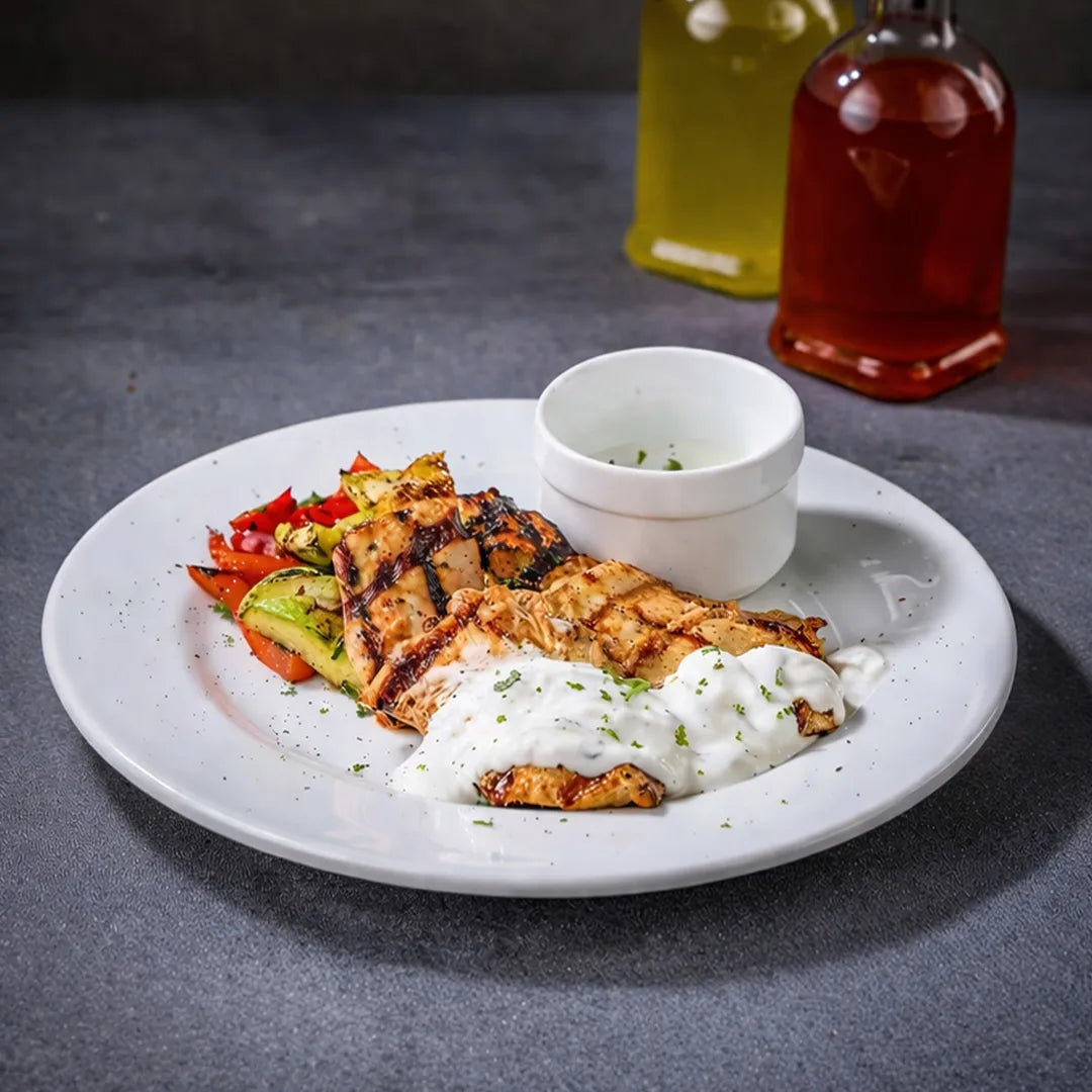 Grilled Chicken with Lemon Mint Yogurt
