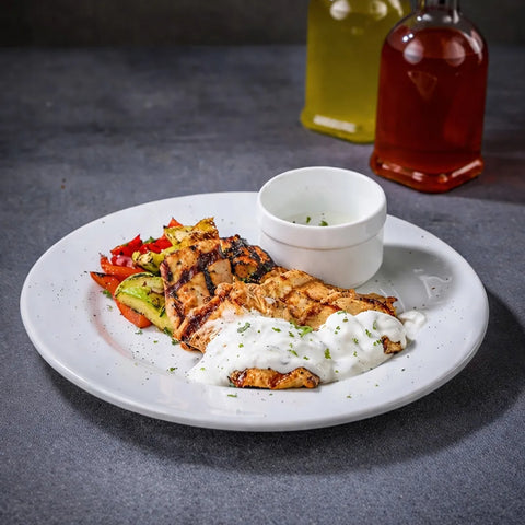Grilled Chicken with Lemon Mint Yogurt