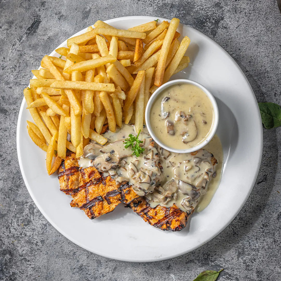 Grilled Chicken with Mushroom Sauce