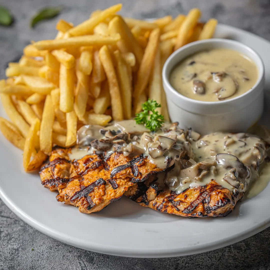 Grilled Chicken with Mushroom Sauce