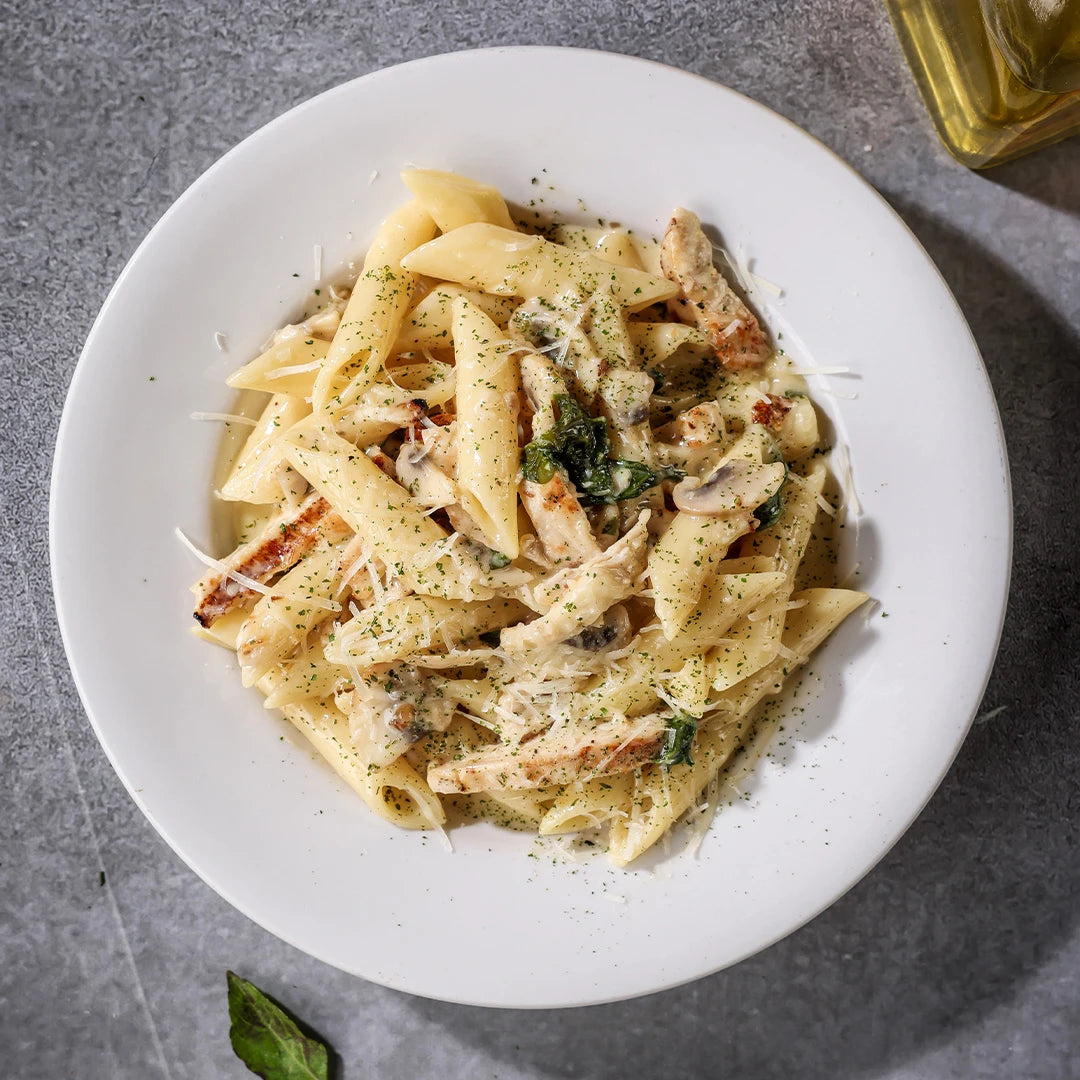Roasted Garlic and Mushroom Penne