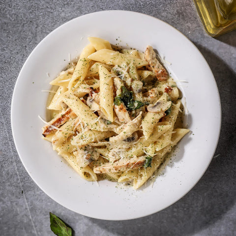 Roasted Garlic and Mushroom Penne