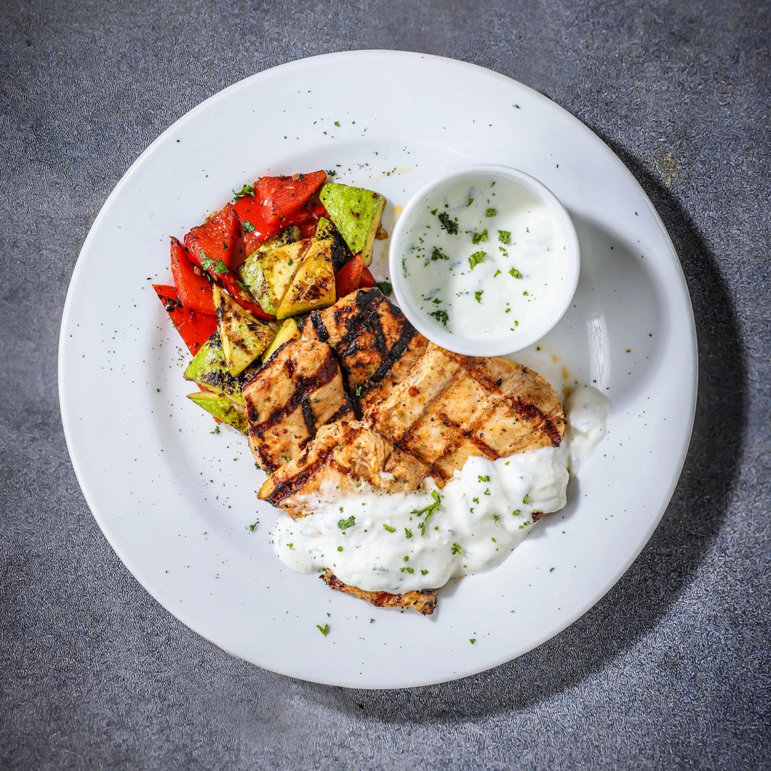 Grilled Chicken with Lemon Mint Yogurt