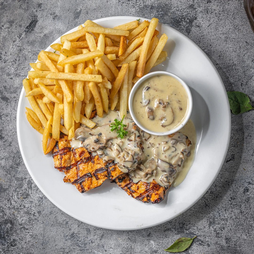 Grilled Chicken with Mushroom Sauce