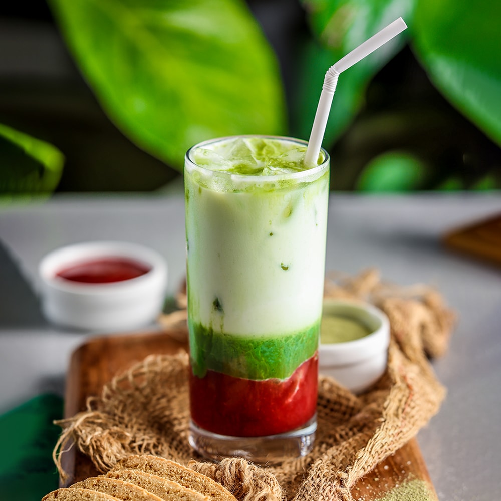 Iced Strawberry Matcha Latte