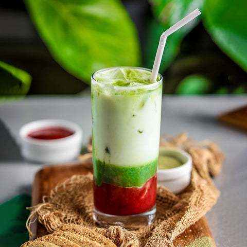 Iced Strawberry Matcha Latte
