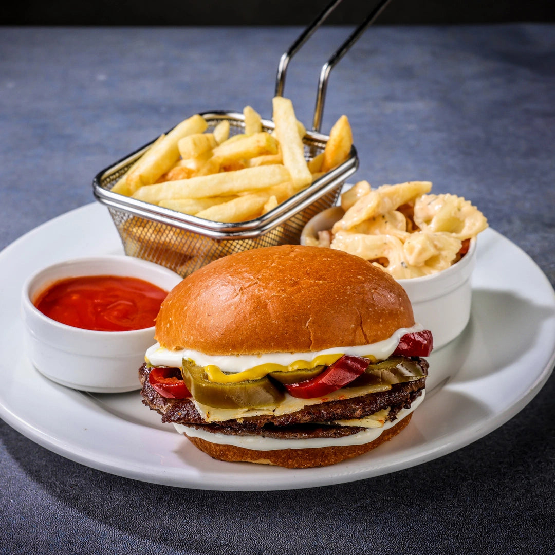 Jalapeno and Pepper Jack Burger