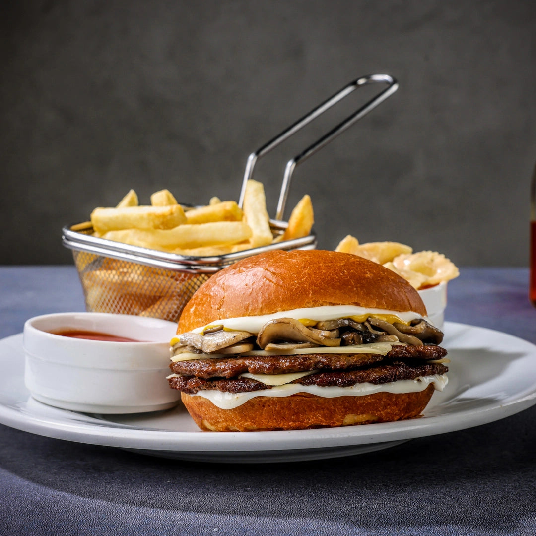 Mushroom and Swiss Burger