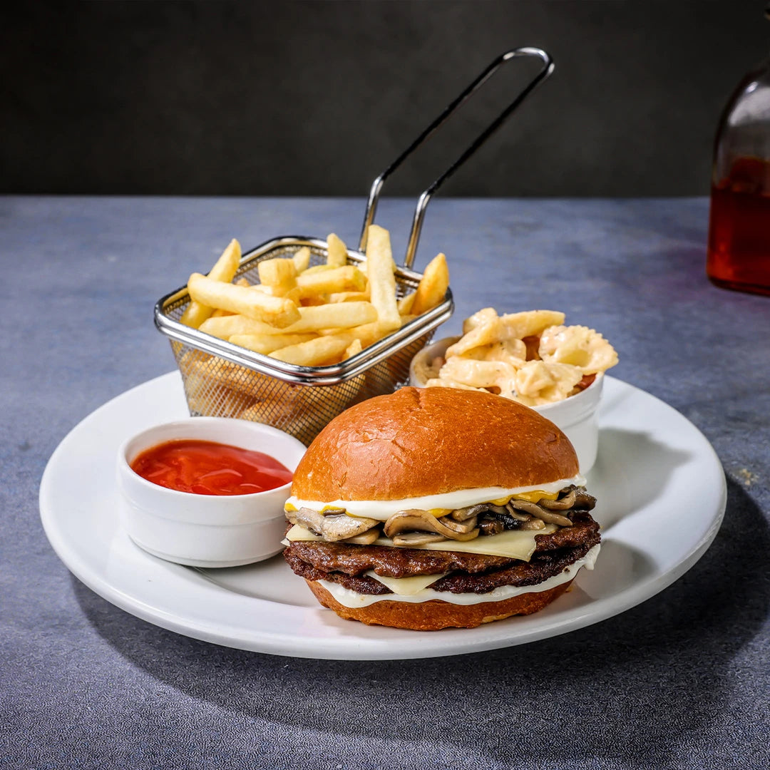 Mushroom and Swiss Burger