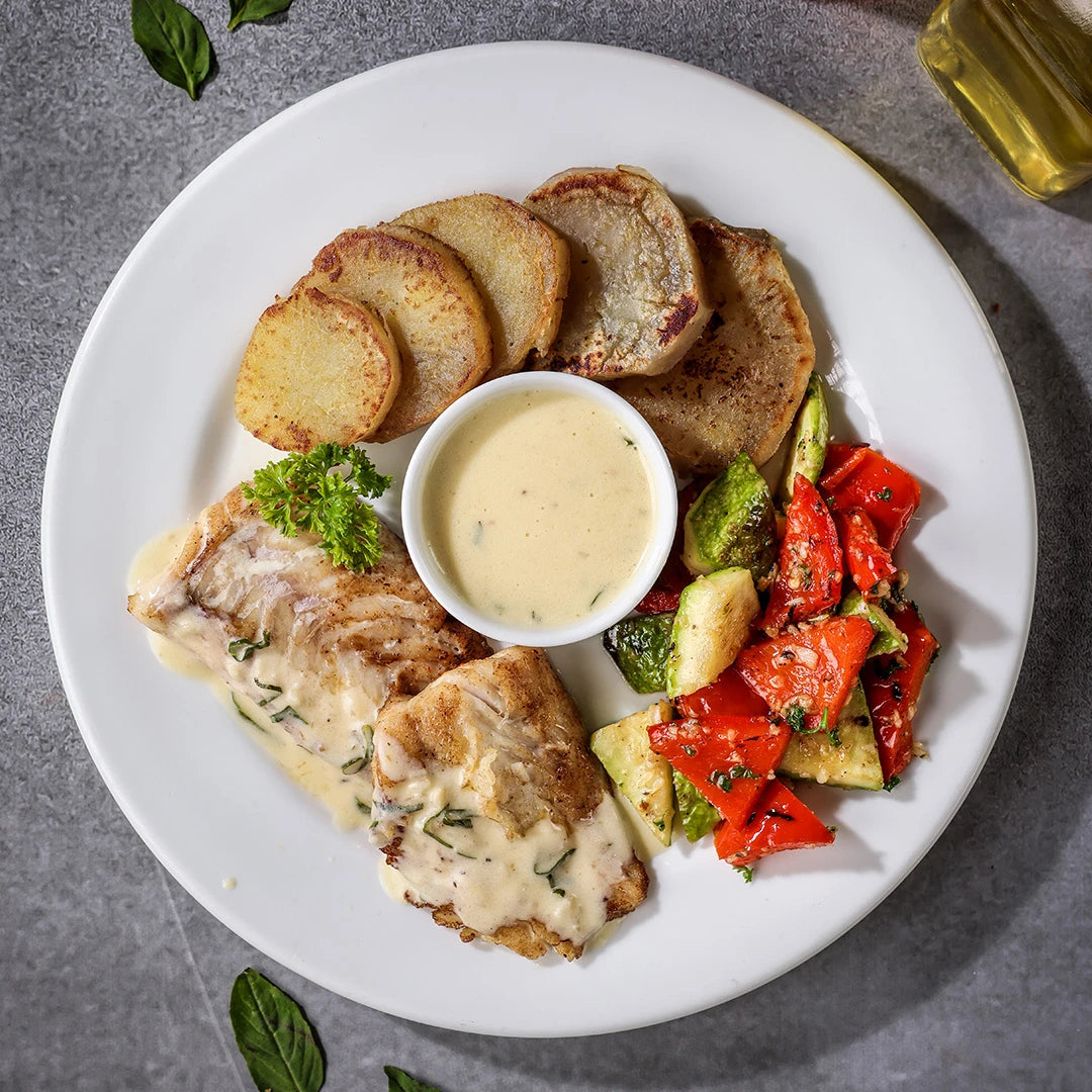 Seared Hamour with Lemon Basil Sauce