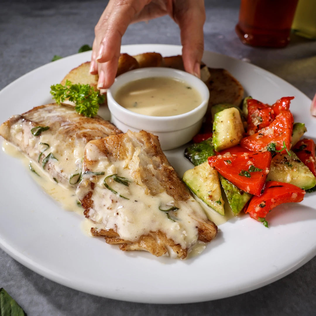 Seared Hamour with Lemon Basil Sauce