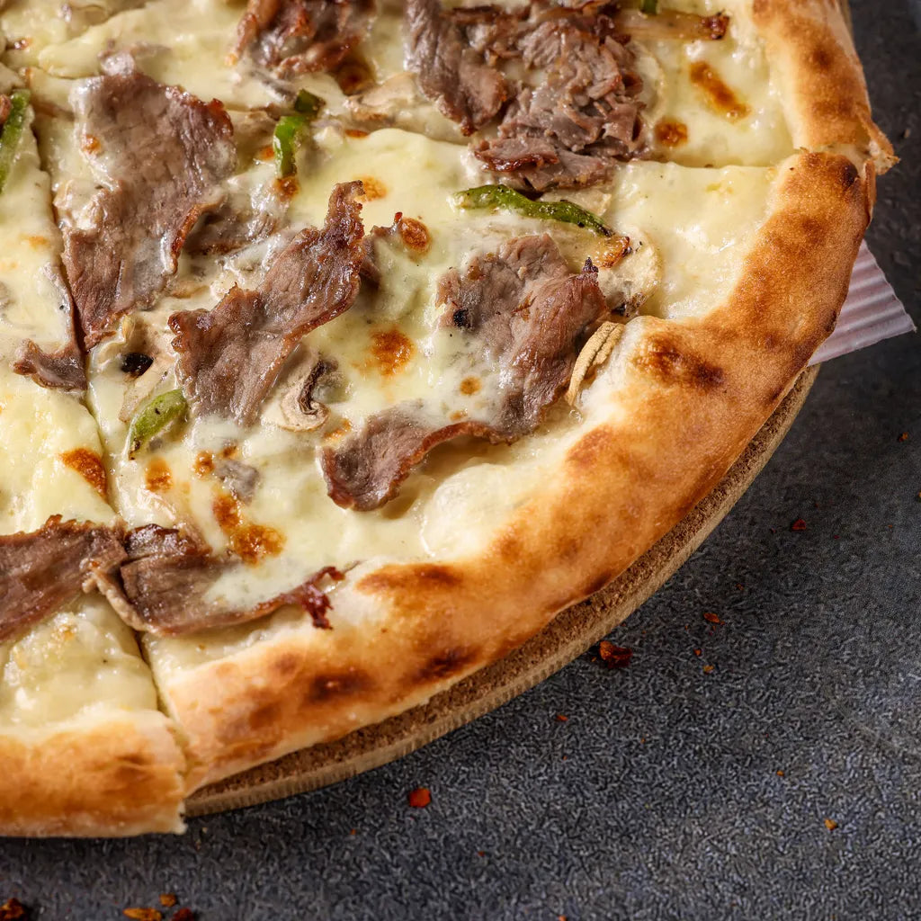 Steak and Mushroom Pizza