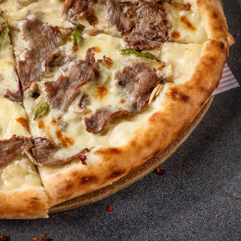 Steak and Mushroom Pizza